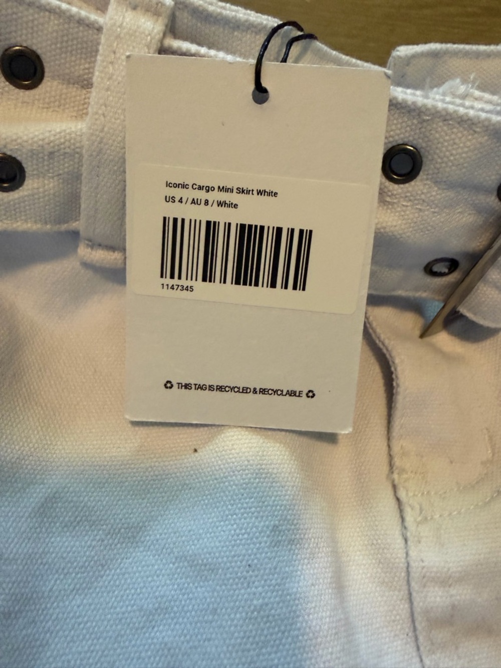 Princess Polly iconic cargo white mini skirt - Picture 5 of 5